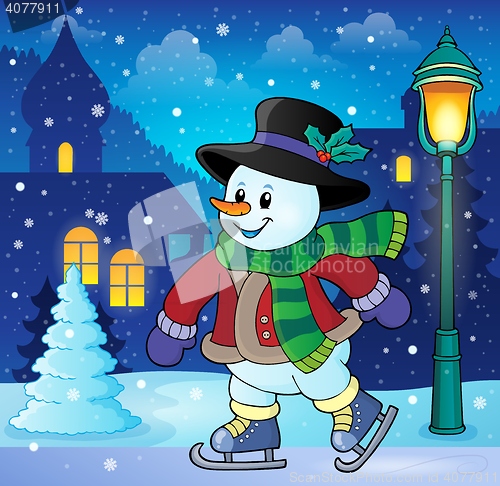 Image of Skating snowman theme image 3