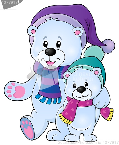 Image of Stylized polar bears theme image 1