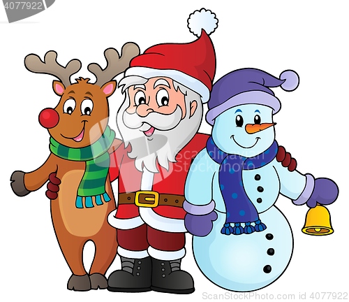 Image of Christmas characters theme image 1