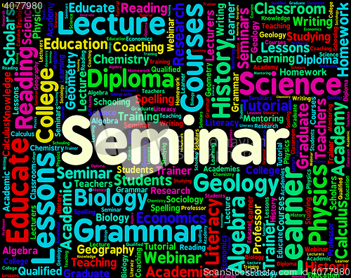 Image of Seminar Word Indicates Convention Symposium And Workshop