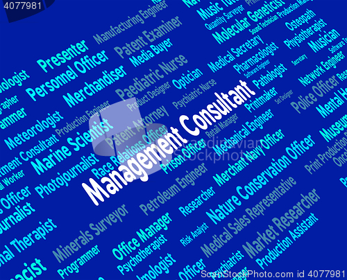 Image of Management Consultant Means Occupations Adviser And Job