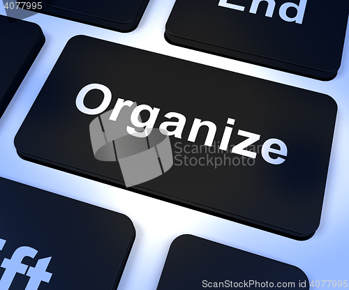 Image of Organize Computer Key Showing Managing Online