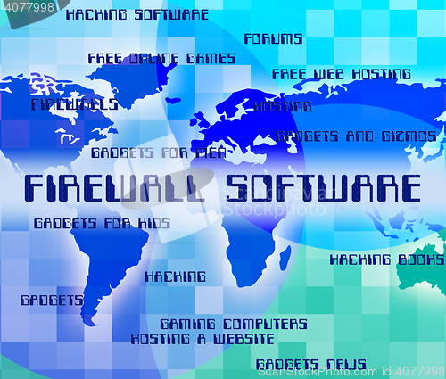 Image of Firewall Software Means No Access And Application