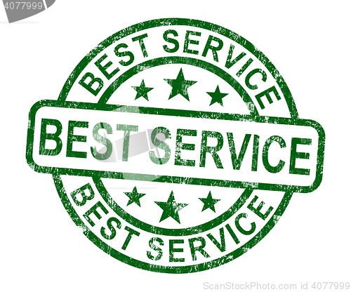 Image of Best Service Stamp Shows Top Customer Assistance