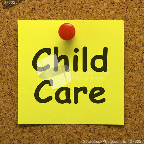 Image of Child Care Note As Reminder For Kids Daycare 