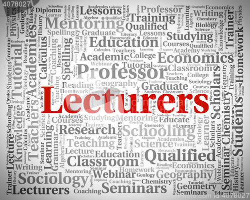 Image of Lecturers Word Represents Recitation Recitations And Oration