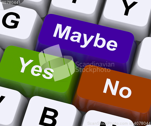 Image of Maybe Yes No Keys Representing Decisions