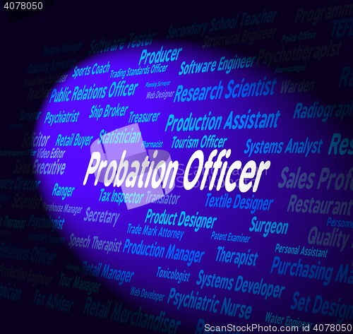 Image of Probation Officer Shows Probational Hire And Career