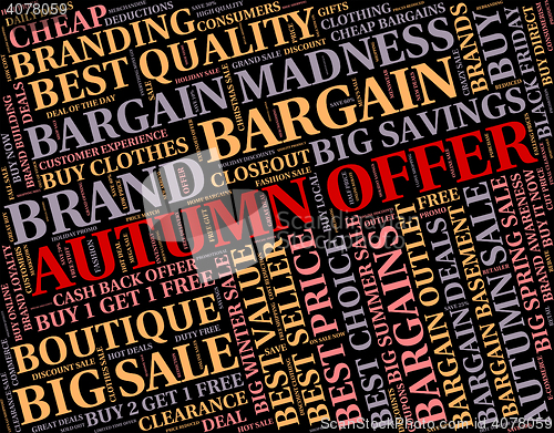 Image of Autumn Offer Means Offers Text And Save