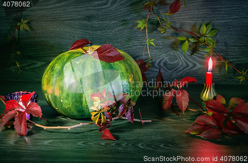 Image of Autumn Still Life With Pumpkin