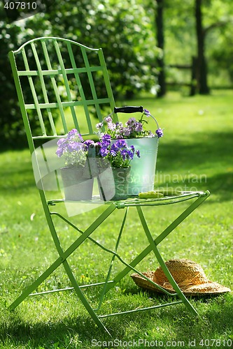 Image of Green garden chair