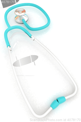 Image of stethoscope. 3d illustration