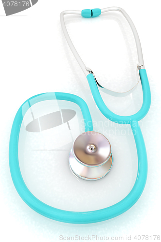 Image of stethoscope. 3d illustration