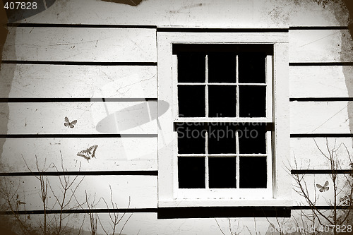 Image of Close-up of an old window