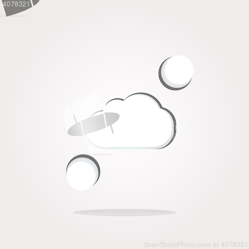 Image of vector white cloud on internet icon. vector icon. vector button 
