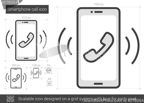 Image of Smartphone line icon.