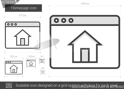 Image of Homepage line icon.