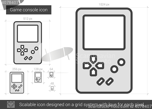 Image of Game console line icon.