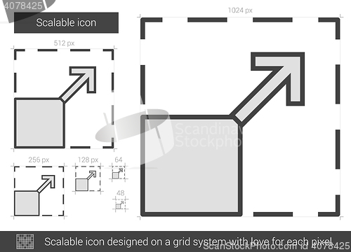 Image of Scalable line icon.