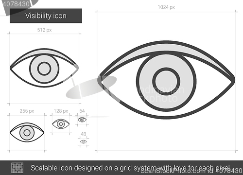 Image of Visibility line icon.