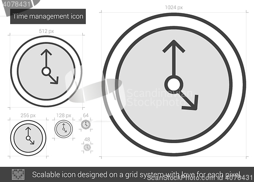 Image of Time management line icon.