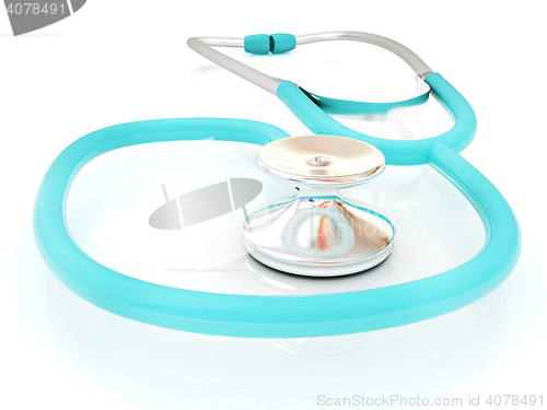 Image of stethoscope. 3d illustration