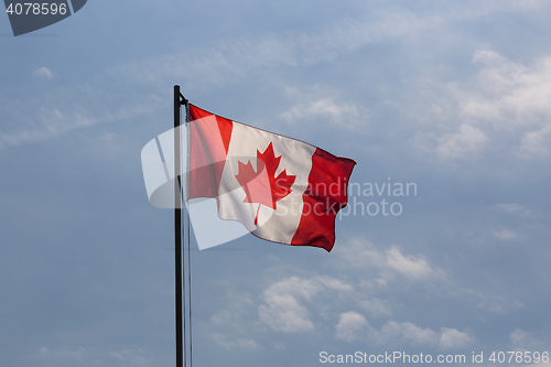 Image of National flag of Canada on a flagpole