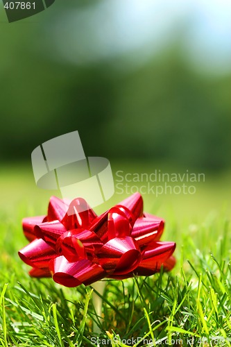 Image of Red Christmas bow