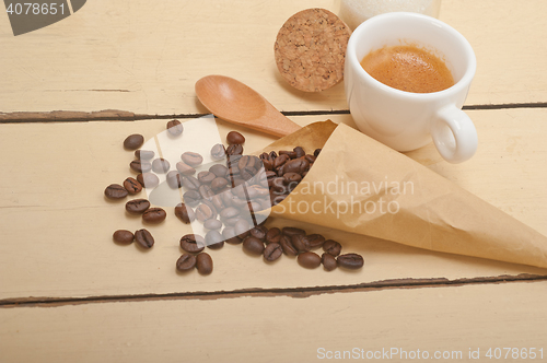 Image of espresso coffee and beans