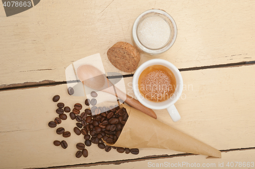 Image of espresso coffee and beans