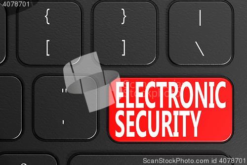 Image of Electronic Security on black keyboard