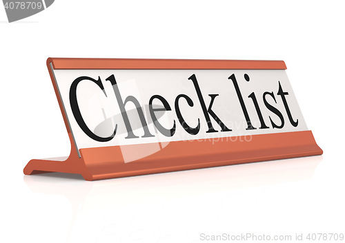 Image of Check list table tag isolated