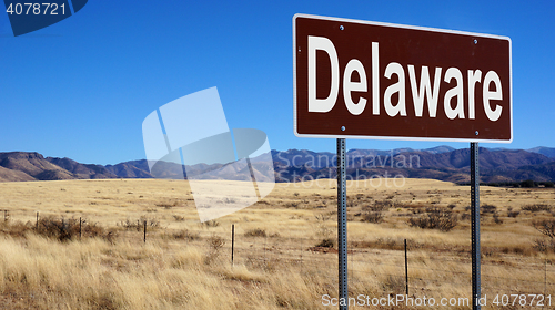 Image of Delaware brown road sign