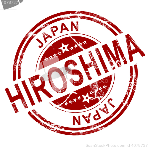 Image of Red Hiroshima stamp 