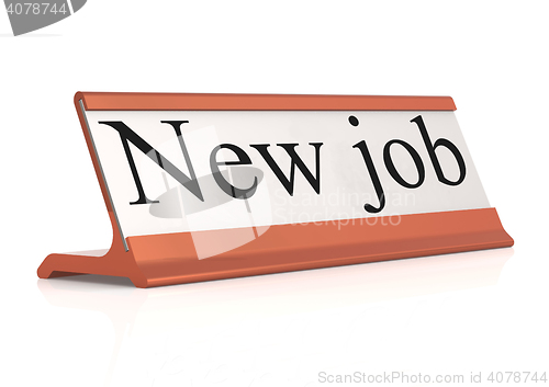 Image of New job table tag isolated
