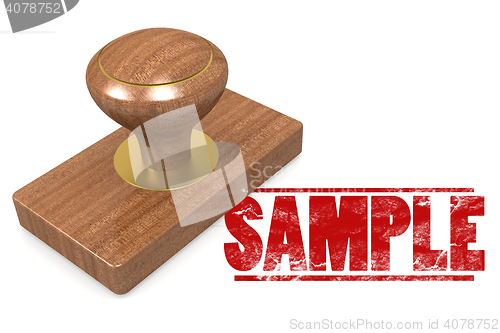 Image of Sample wooded seal stamp