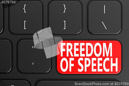 Image of Freedom Of Speech on black keyboard