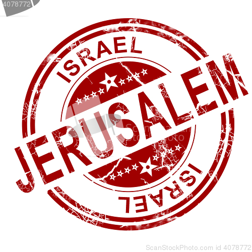 Image of Red Jerusalem stamp 