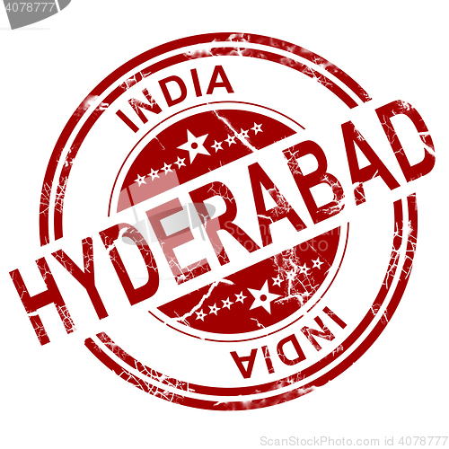 Image of Red Hyderabad stamp 