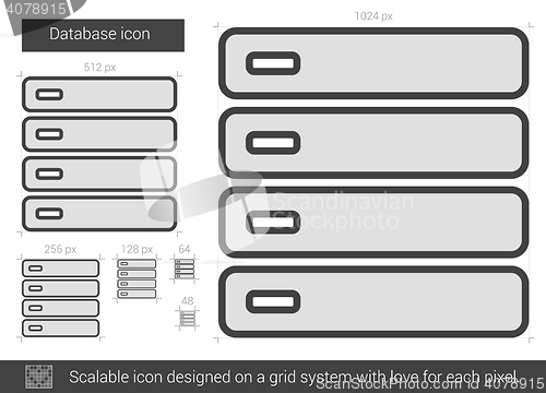 Image of Database line icon.