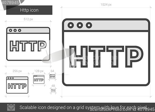 Image of Http line icon.