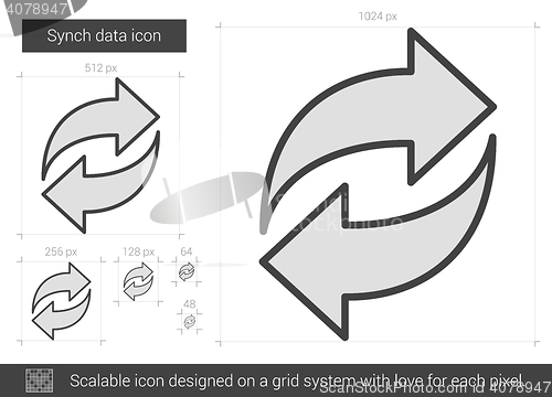 Image of Synch data line icon.