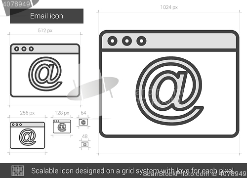 Image of Email line icon.