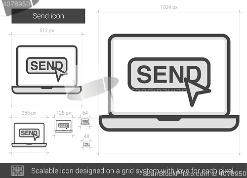 Image of Send line icon.