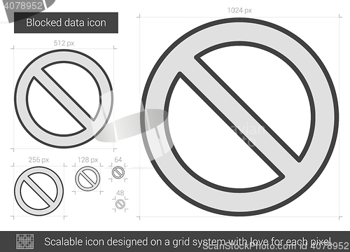 Image of Blocked data line icon.