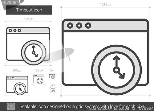 Image of Timeout line icon.