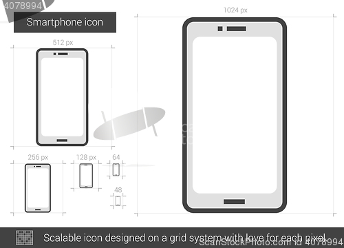 Image of Smartphone line icon.