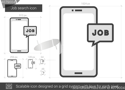 Image of Job search line icon.