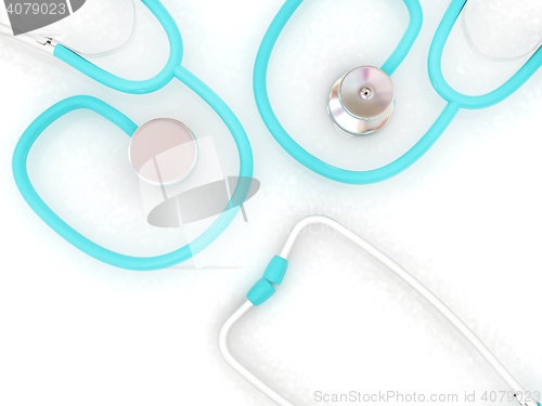 Image of stethoscope. 3d illustration