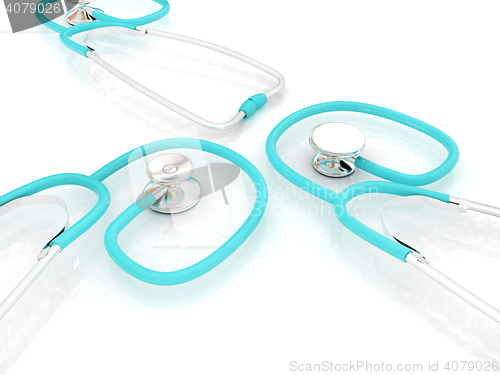 Image of stethoscope. 3d illustration